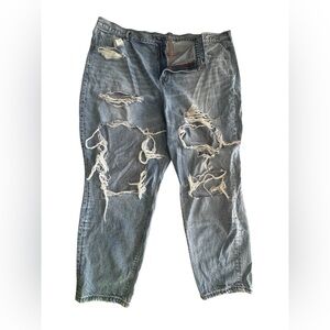 American Eagle Distressed Highest Rise Mom Jeans